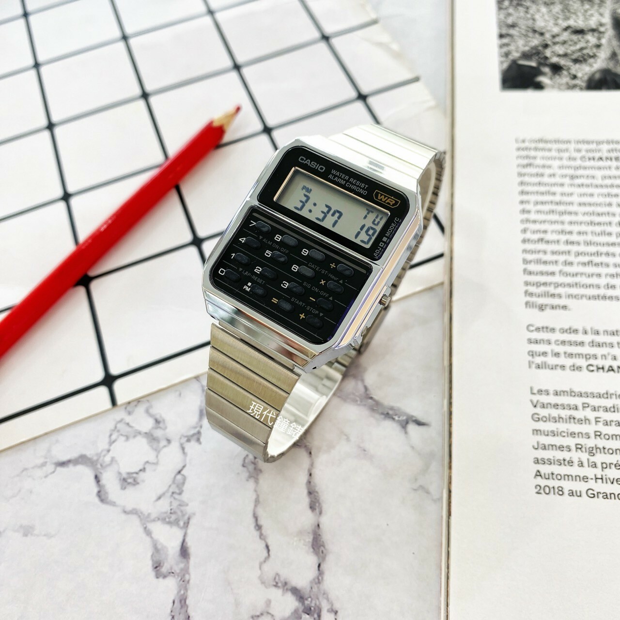 【CASIO 卡西歐】VINTAGE 復古金屬風格計算機電子錶 CA-500WE-1A 34.4mm 現代鐘錶
