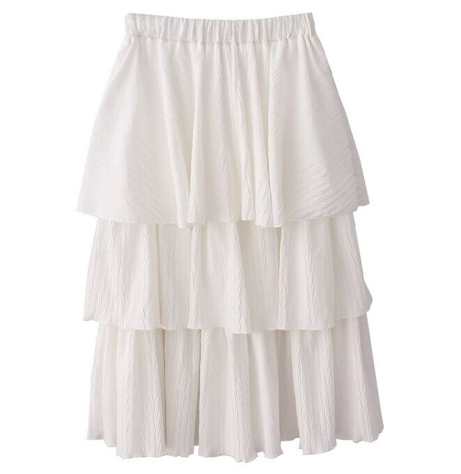 Hot Selling Skirt Cake Skirt [White] [One Size Fits All]