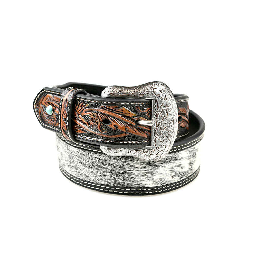 美式西部牛仔 寬版 真皮皮帶 潮牌真皮皮帶-新品