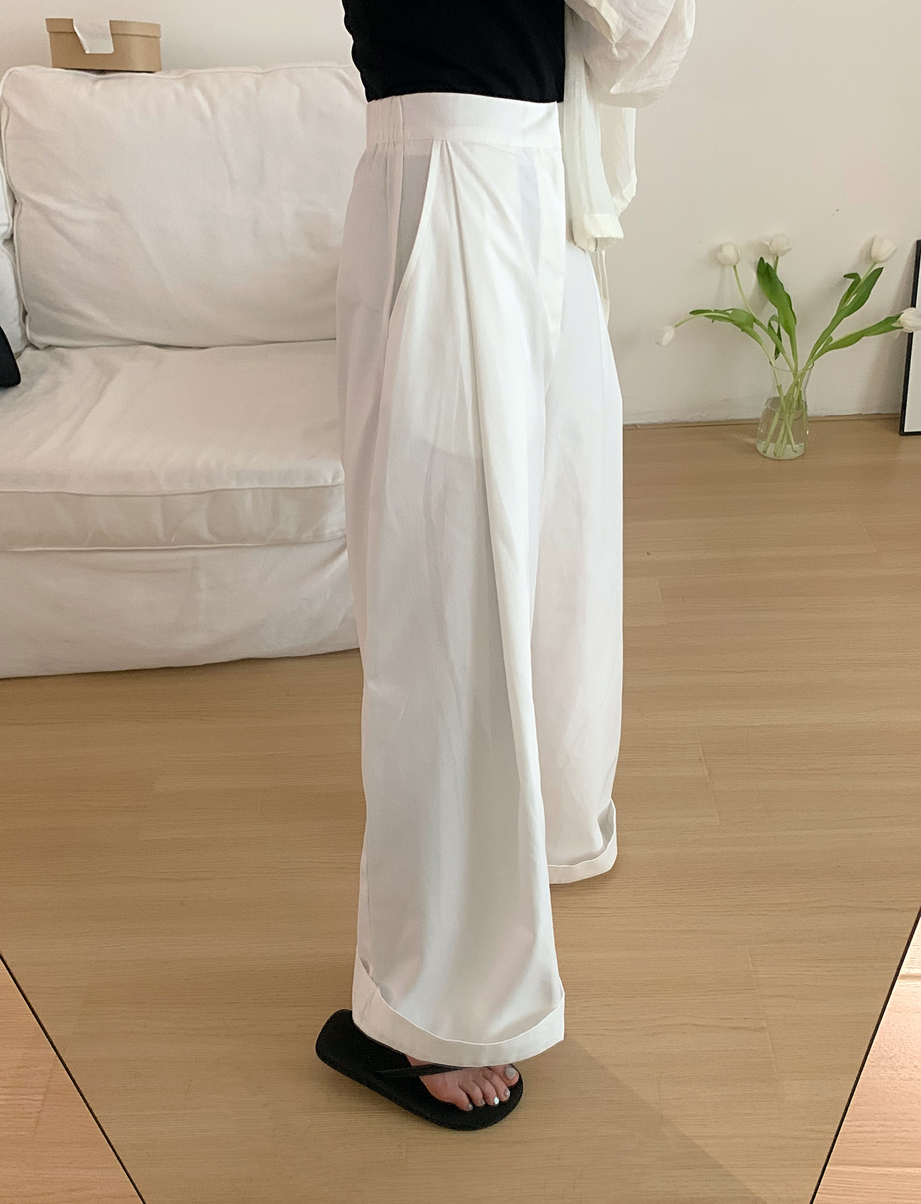 挺版造型單褶休閒褲