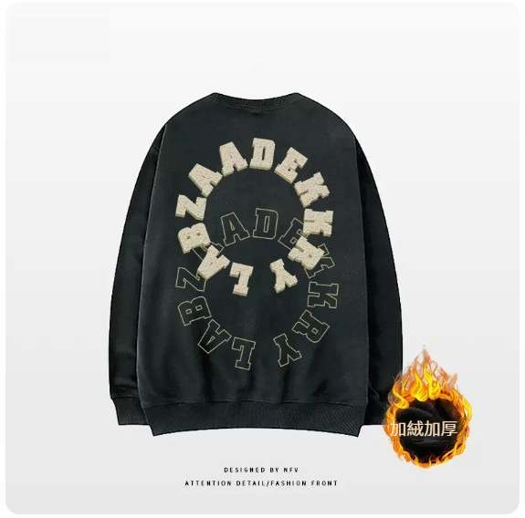 Crewneck sweatshirt [M-3XL] [Dark gray - fleece thickening] (contact customer service to confirm the shipping size after placing an order) 