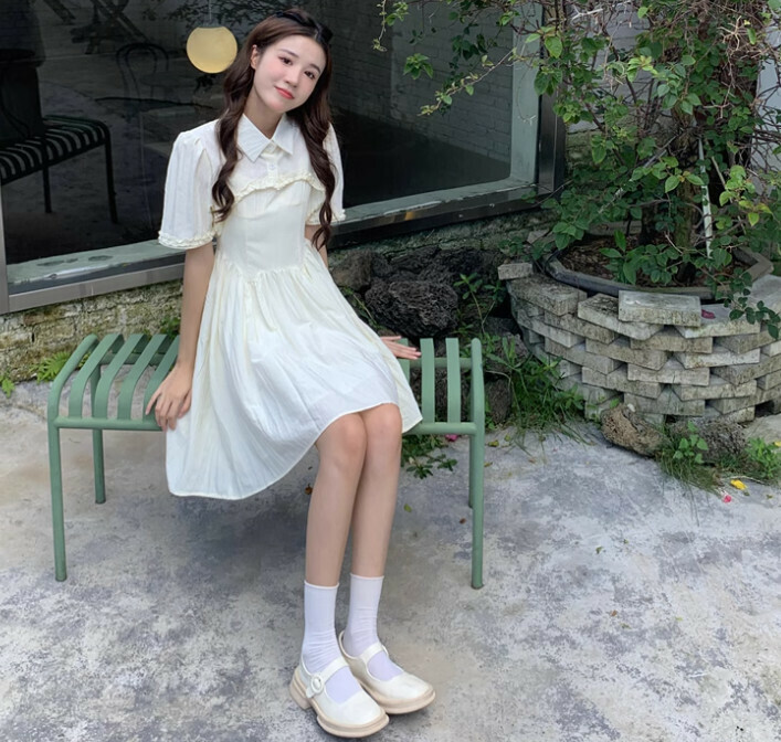 熱賣罩衫+吊帶連衣裙【杏色】【L碼】