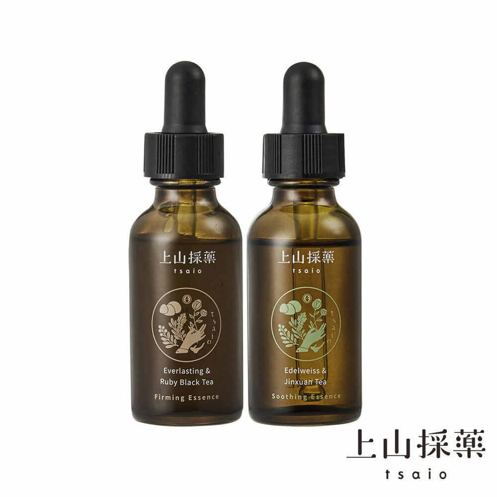 【tsaio上山採藥】花茶精華液二入組(永久花紅玉/茉莉白茶/雪絨花金萱/洛神烏龍茶)-任選
