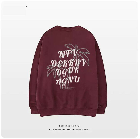 Crewneck sweatshirt [M-3XL] [burgundy - thin] (contact customer service to confirm the shipping size after placing an order) 