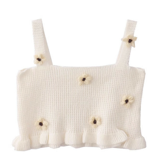 Hot Selling Knitted Camisole [White] [One Size Fits All]