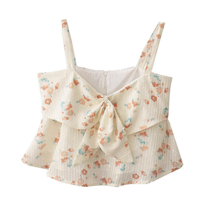 Hot selling bow vest [Apricot] [M-L] (please contact customer service to confirm the delivery size after placing the order)
