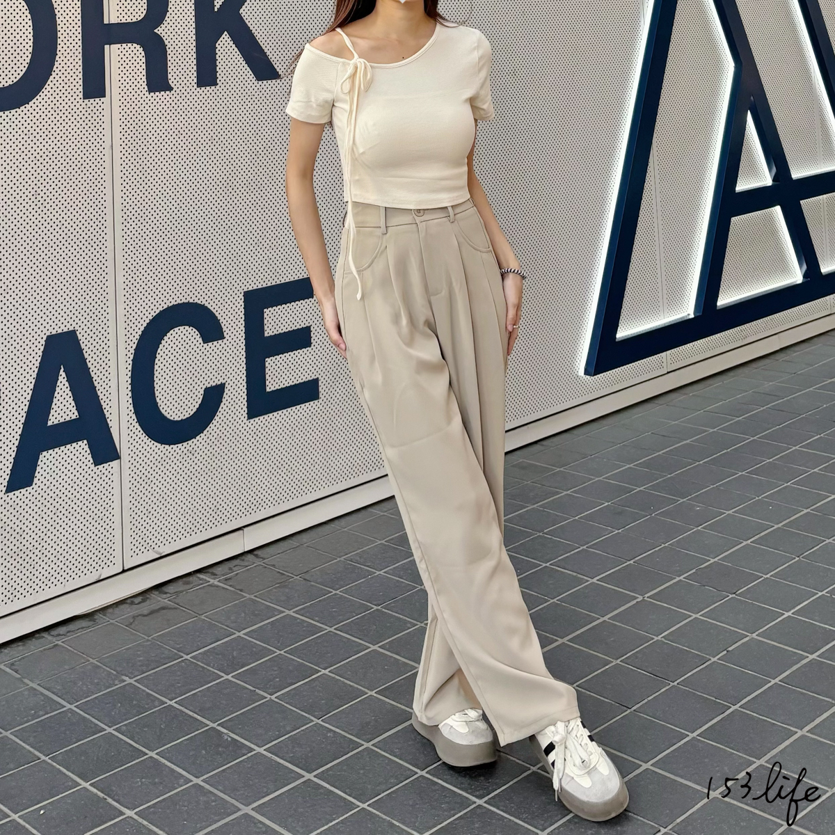 |現貨|小個子夏季直筒西裝寬褲XXS-L(2色)(九分/長款)