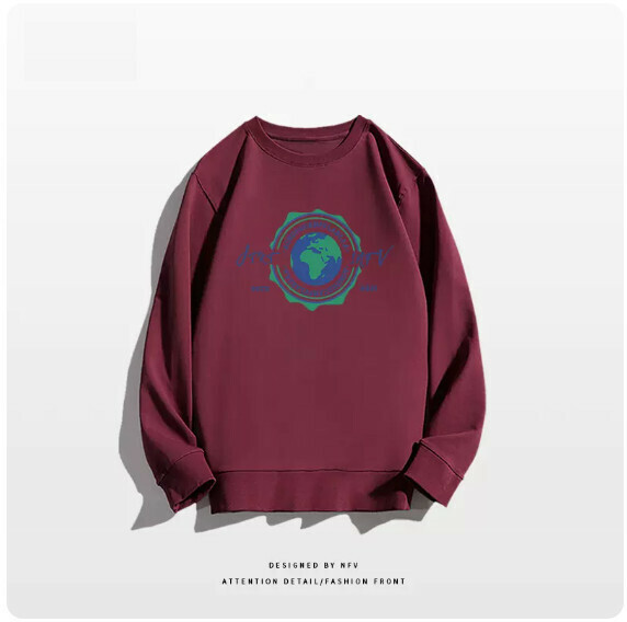 Crewneck sweatshirt [M-3XL] [burgundy - thin] (contact customer service to confirm the shipping size after placing an order) 