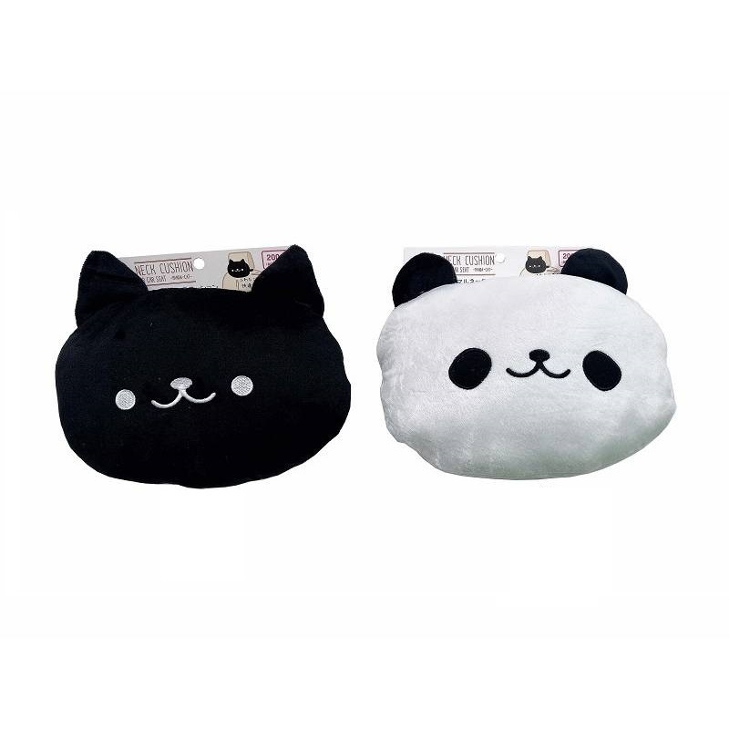 車用頸枕/黑貓、貓熊