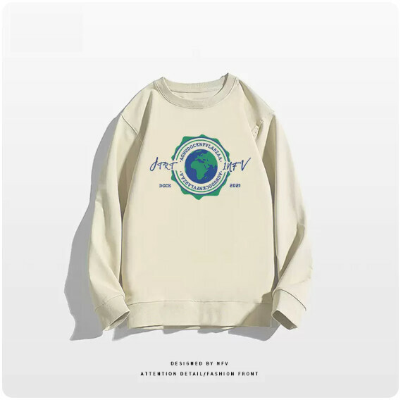 Crewneck sweatshirt [M-3XL] [Apricot - thin] (contact customer service to confirm the shipping size after placing an order) 