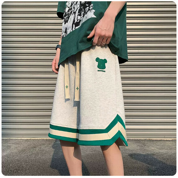 熱賣藍球短褲男夏季（白灰色【M_5XL碼】（下單後聯繫客服確認發貨尺碼）