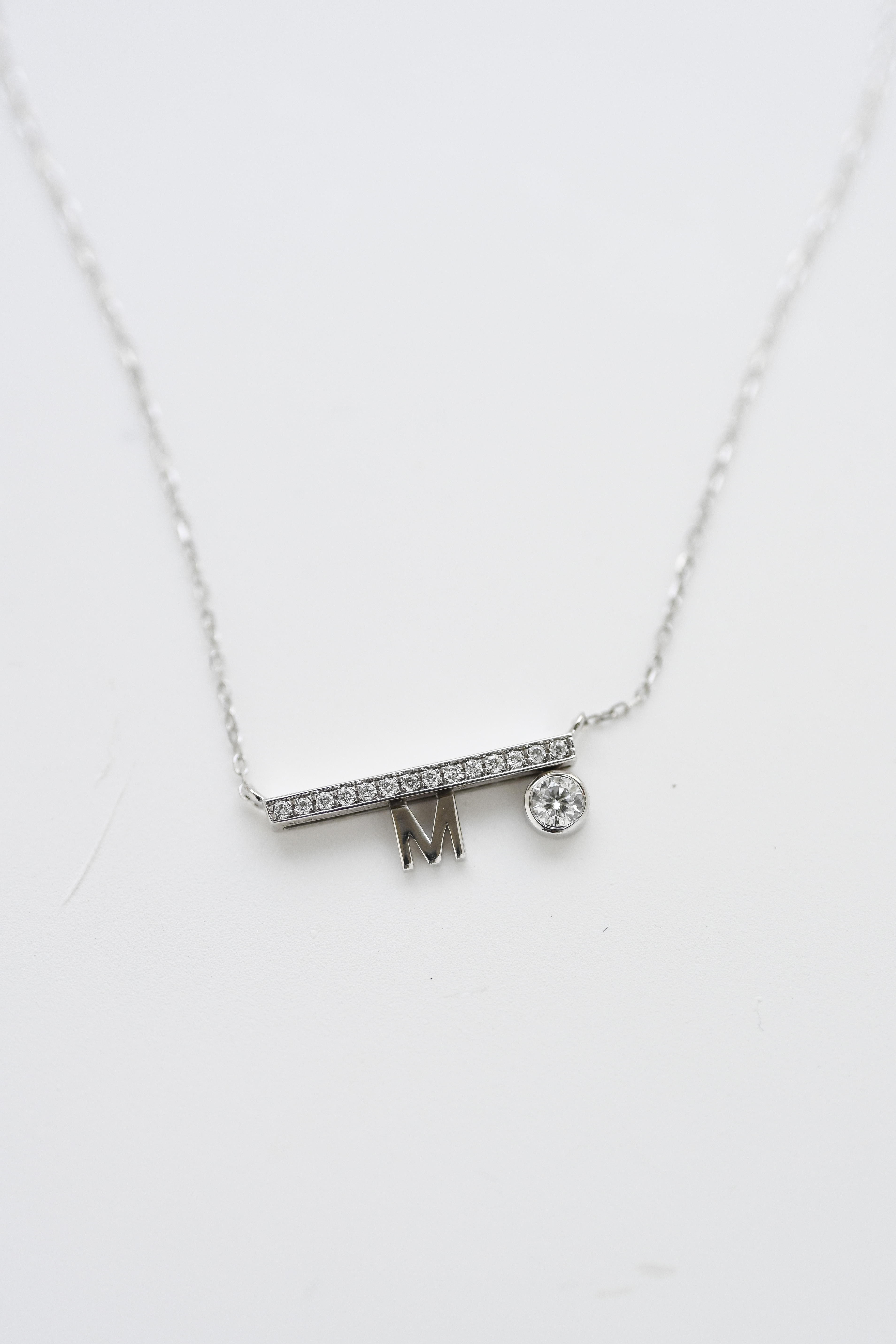 18K Bilancia Initial Diamond Necklace