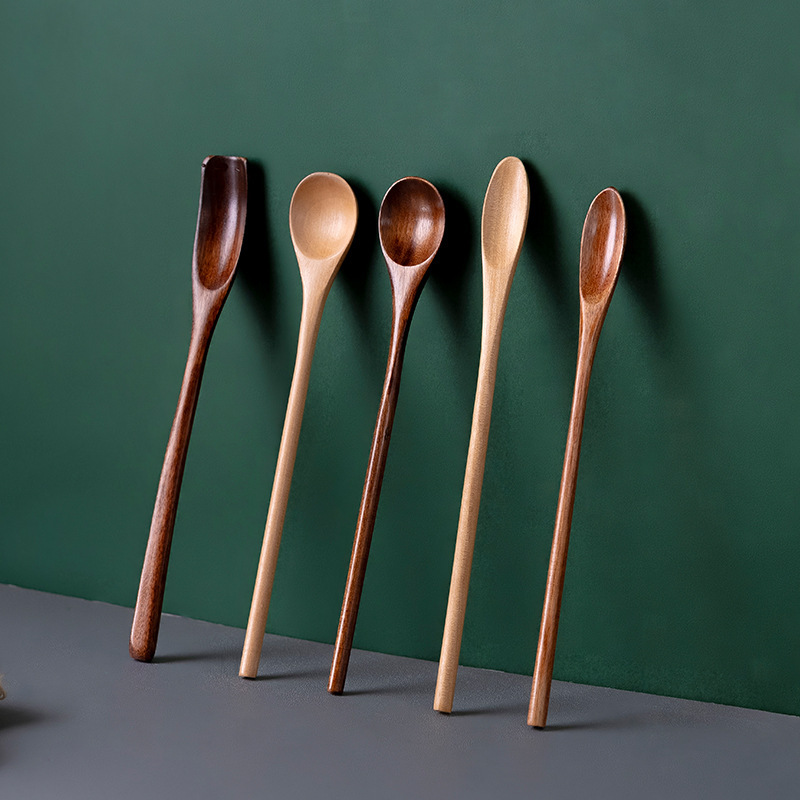 《4183》日式原木長柄咖啡攪拌匙