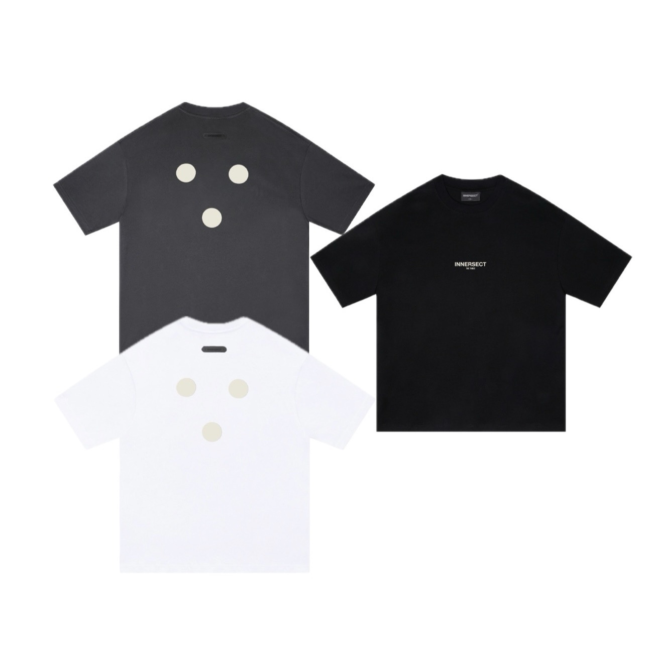 陳冠希 Clot INNERSECT X JERRY LORENZO 三生萬物 FOG 胸口小logo 寬鬆剪裁 圓領短袖 街頭風 背後三圓點 男女同款 INN24SSTTE019*