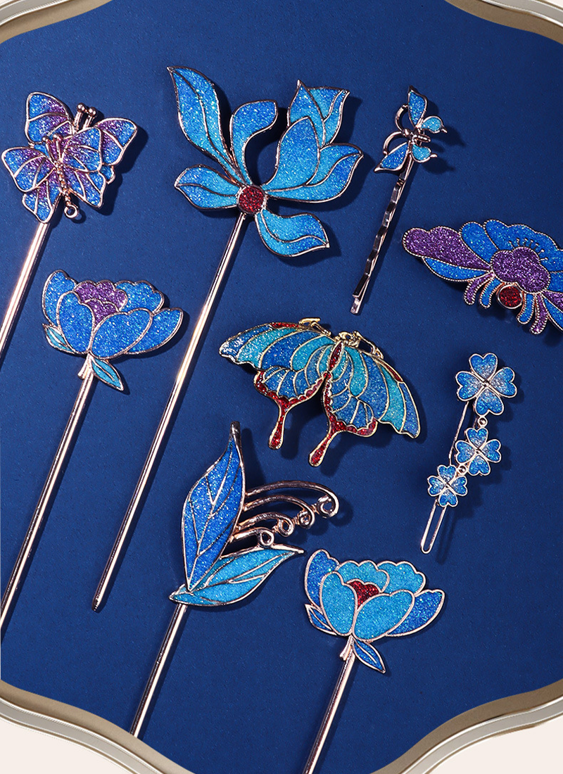 現貨區 DIY非遺仿燒藍景泰藍飾品材料包 ST1566