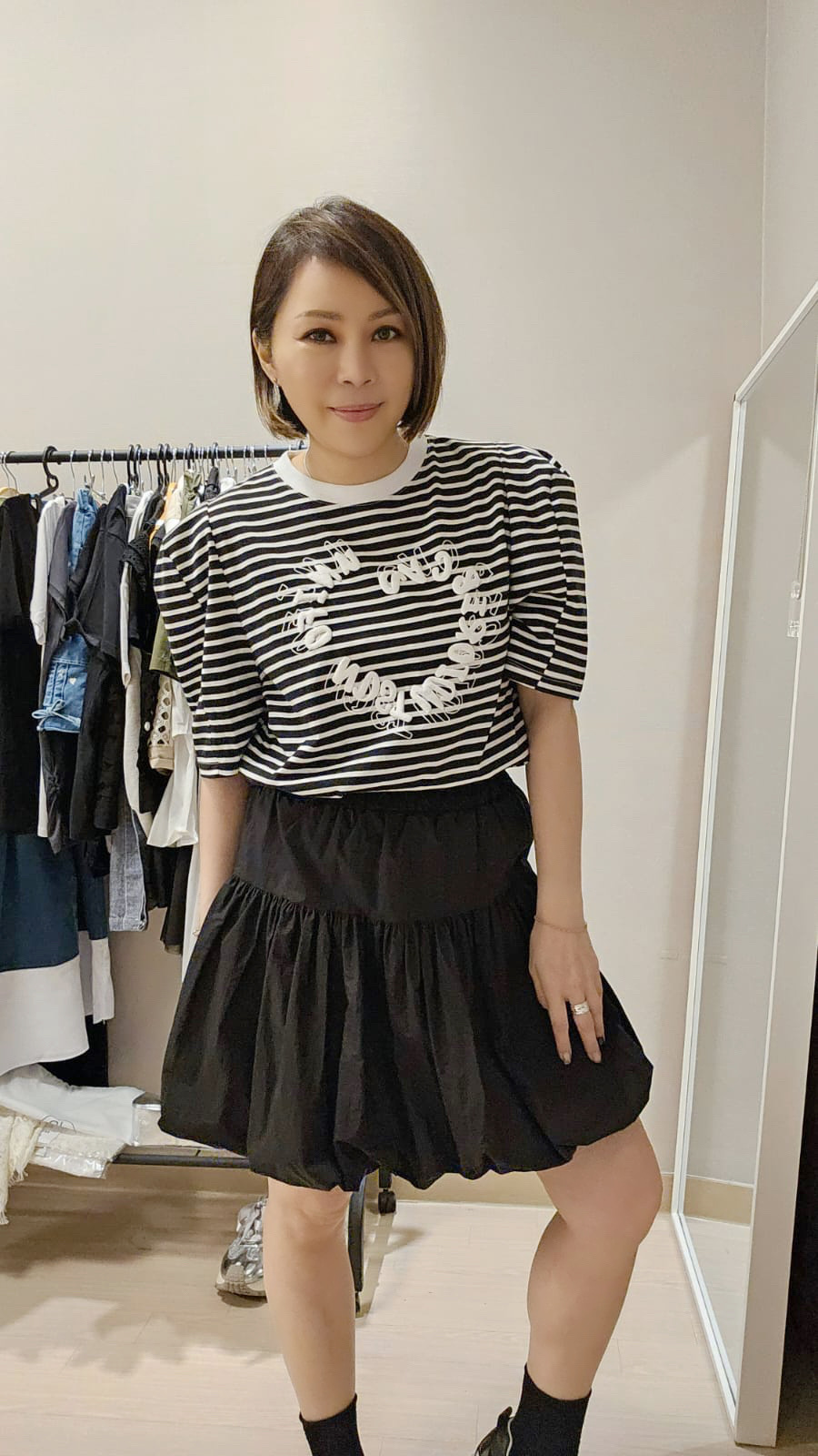 QQ92 印花橫間TEE