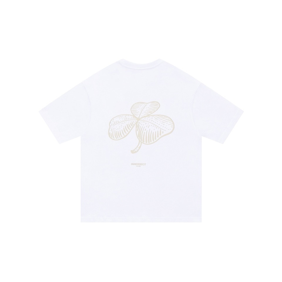 陳冠希 Clot INNERSECT X JERRY LORENZO 三生萬物 FOG 胸口小logo 寬鬆剪裁 圓領短袖 街頭風 背後三葉草 幸運草 男女同款 INN24SSTTE018*