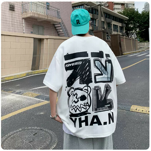熱推短袖T恤男夏季（白色【S_3XL碼】（下單後聯繫客服確認發貨尺碼）