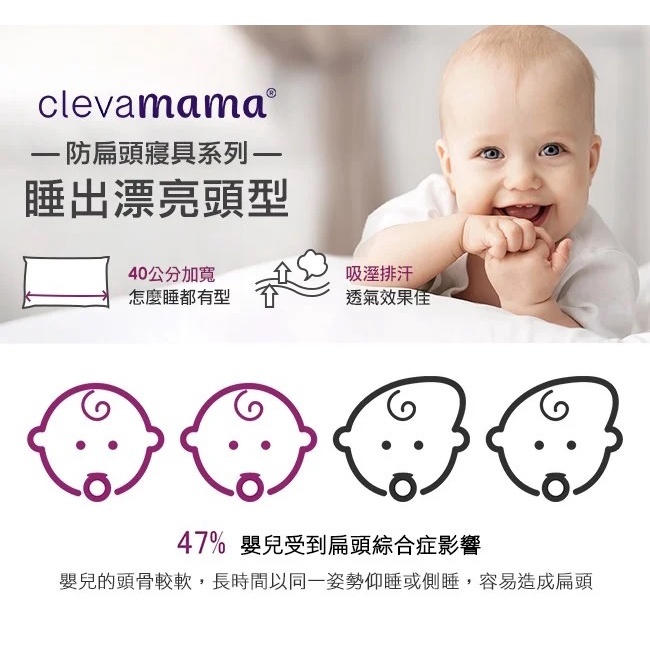 【樂森藥局】 ClevaMama  Cleva Foam® 護頭型幼童枕(12M以上適用)