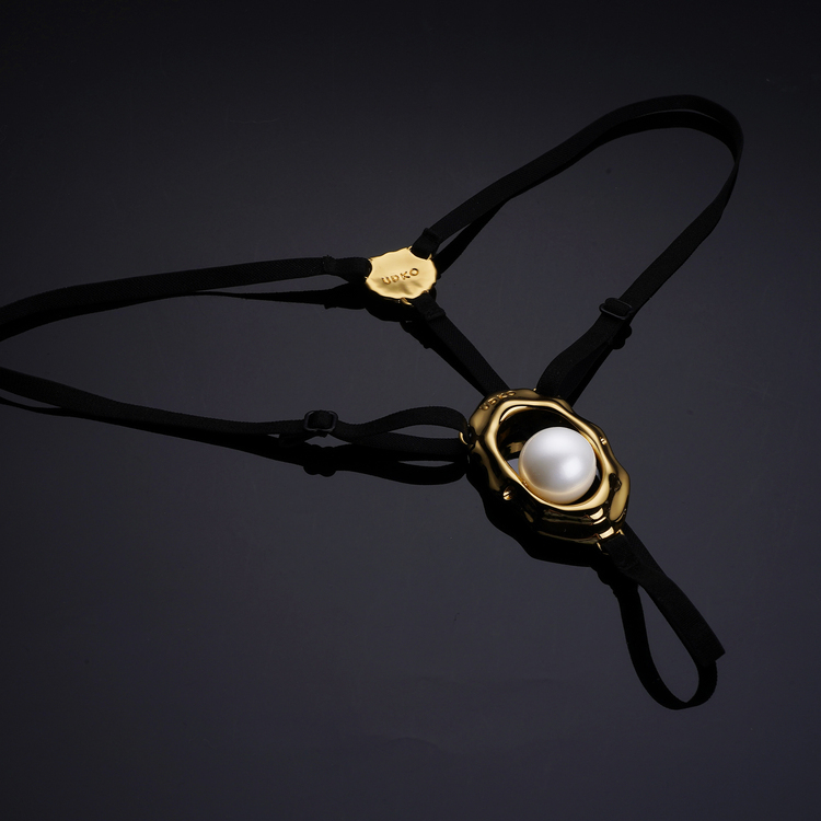 UPKO 濕漉漉的眼 珍珠乳夾+性感私處配飾