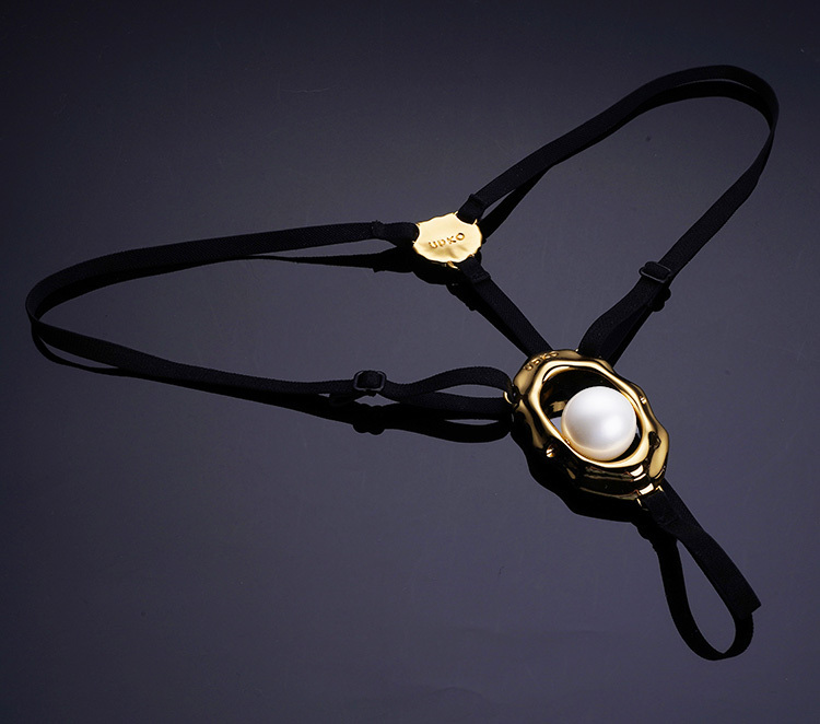 UPKO 濕漉漉的眼 珍珠乳夾+性感私處配飾