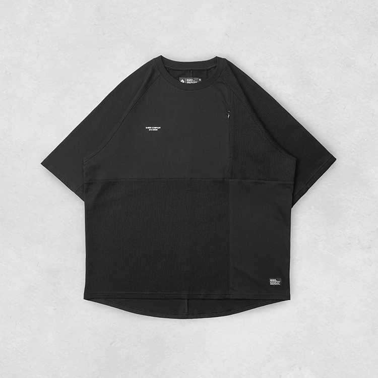 B-SIDE FABRIC MIX WIDE TEE