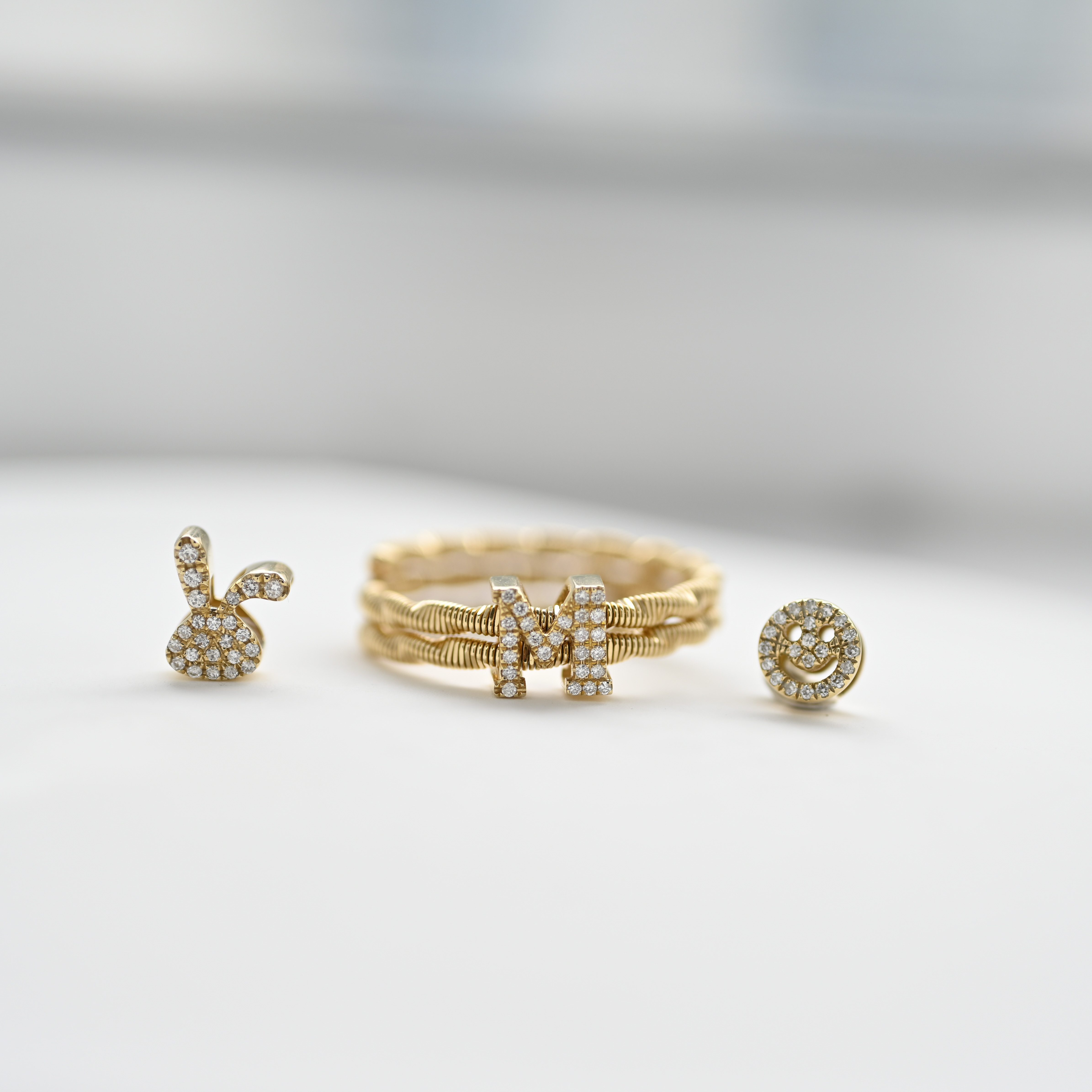 18K Match your own ! Flashy Ring