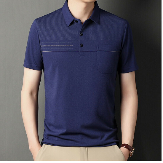 爆款休閒男短袖【601款藏青真口袋】尺碼【M-4XL】【下單後聯絡客服確認發貨尺碼】