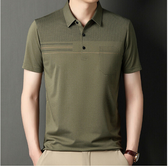 熱推休閒男短袖【601款綠色真口袋】尺碼【M-4XL】【下單後聯絡客服確認發貨尺碼】