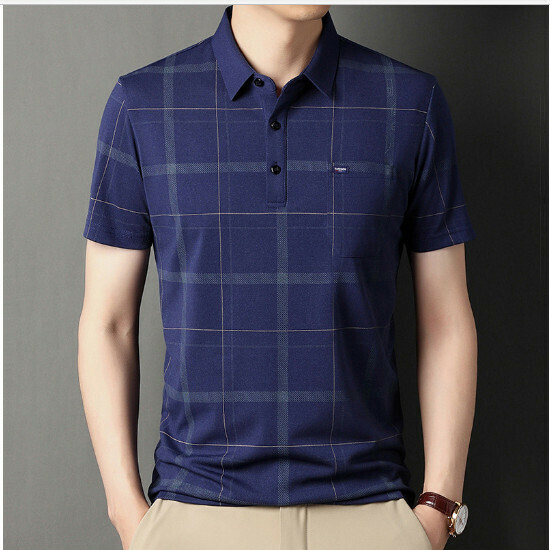 熱推休閒男短袖【605款藏青真口袋】尺碼【M-4XL】【下單後聯絡客服確認發貨尺碼】