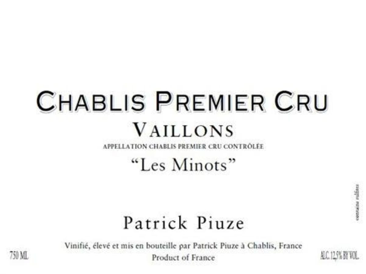 Patrick Piuze Chablis 1er Cru Vaillons Les Minots 2021