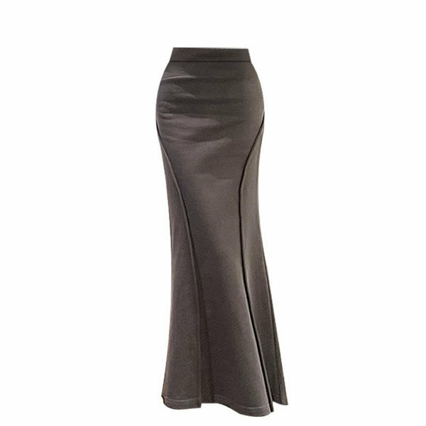 Hot selling split line fishtail skirt (gray S size - L size) (please contact customer service to confirm the delivery size after placing the order)
