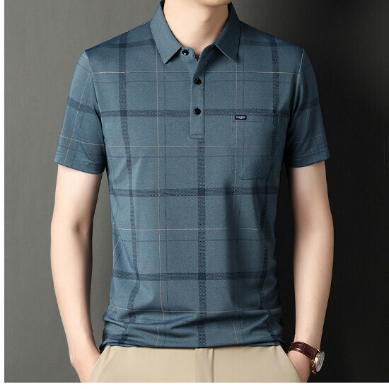 熱推休閒男短袖【605款藍色真口袋】尺碼【M-4XL】【下單後聯絡客服確認發貨尺碼】