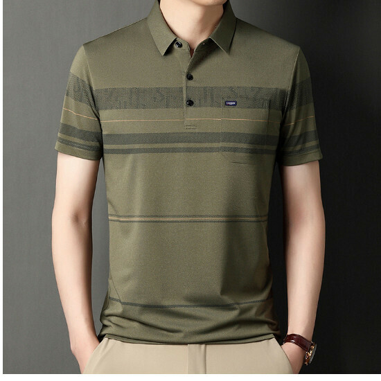 熱推休閒男短袖【606款綠色真口袋】尺碼【M-4XL】【下單後聯絡客服確認發貨尺碼】