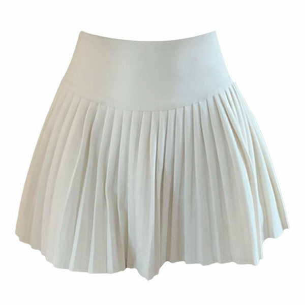 Hot selling anti-exposure woolen skirt (white size M)
