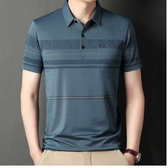 熱推休閒男短袖【606款藍色真口袋】尺碼【M-4XL】【下單後聯絡客服確認發貨尺碼】