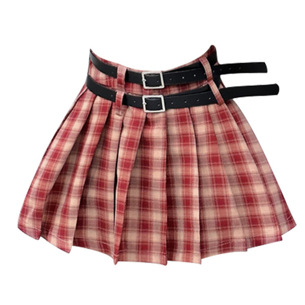 Hot selling retro college style pleated skirt (picture color S-L) (please contact customer service to confirm the delivery size after placing the order)