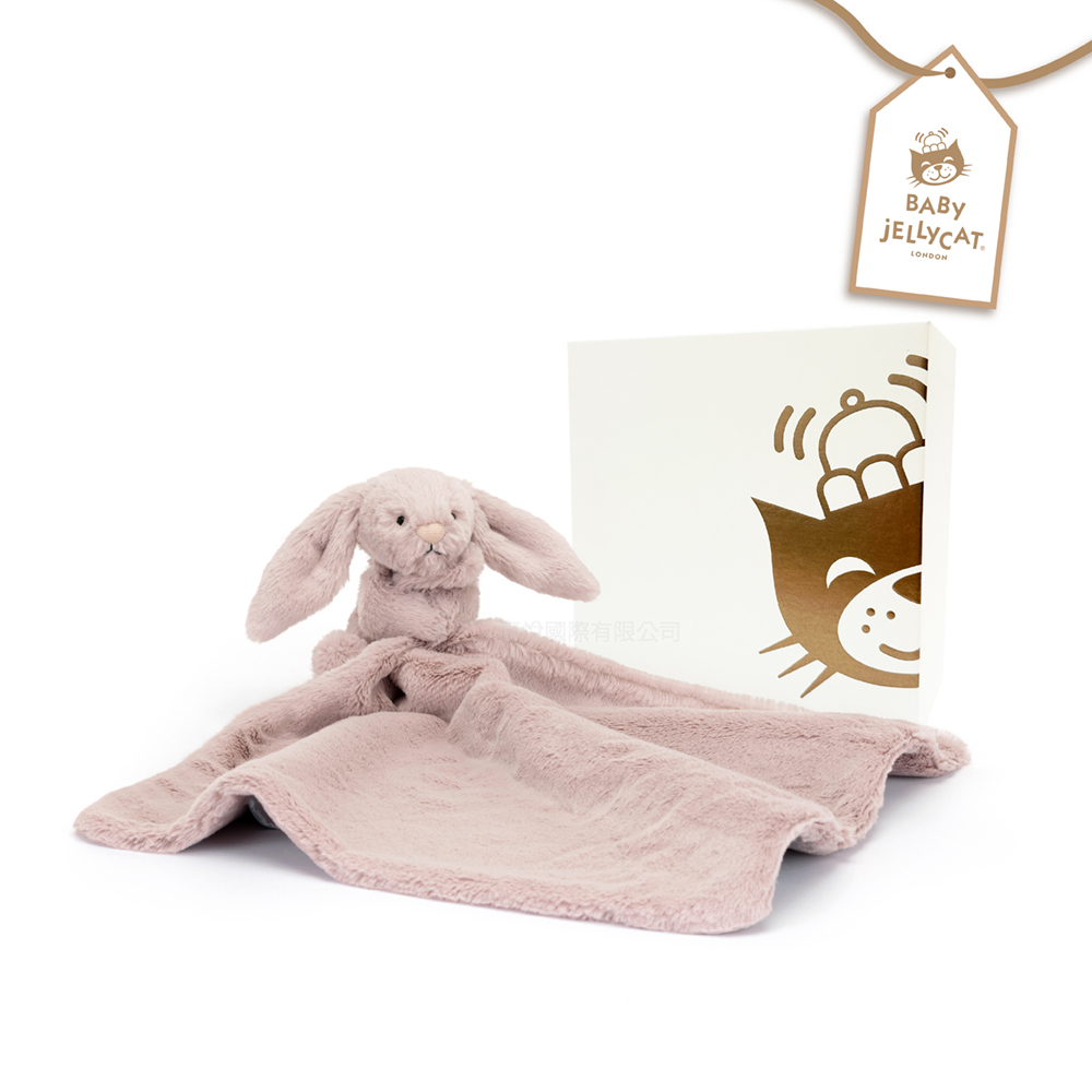 Jellycat Bashful Luxe Bunny Soother Rosa 奢華致臻兔安撫巾禮盒