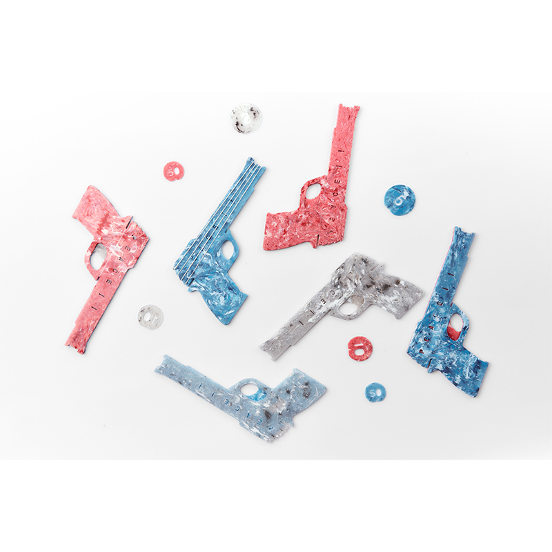 +d - (Peace Gun) 日本製兒童橡筋玩具槍(多色)  (特價貨品, 不設退換)