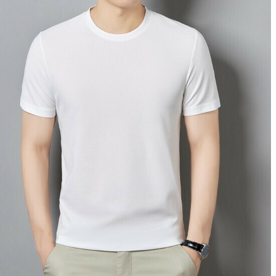 Solid color short sleeve T-shirt [white] size [M-4XL] [contact customer service to confirm the shipping size after placing an order]