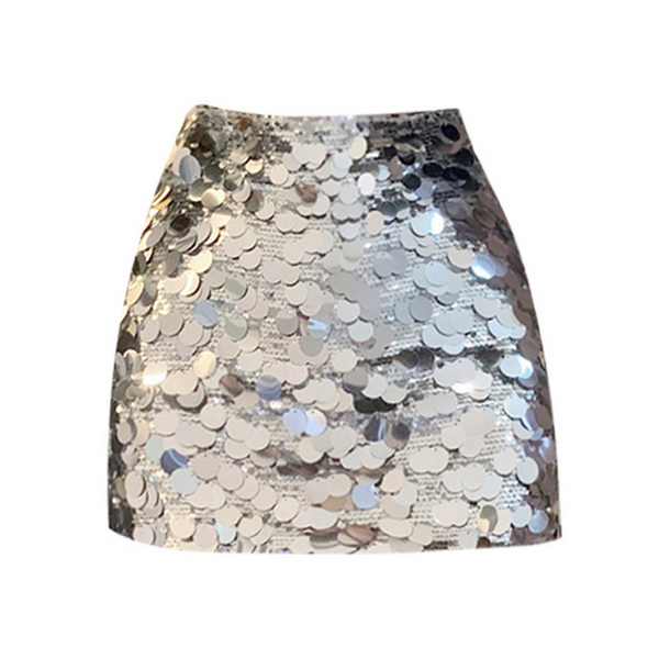 Hot Selling Sequined Skirt (Silver Size S-M) (please contact customer service to confirm the delivery size after placing the order)