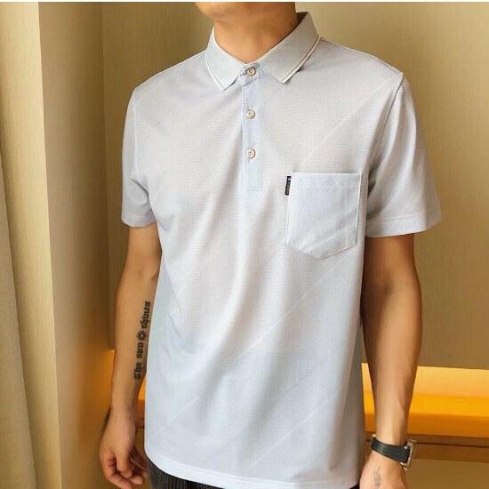 Lapel short-sleeved T-shirt [light gray] size [M-3XL] [contact customer service to confirm shipping size after placing an order]