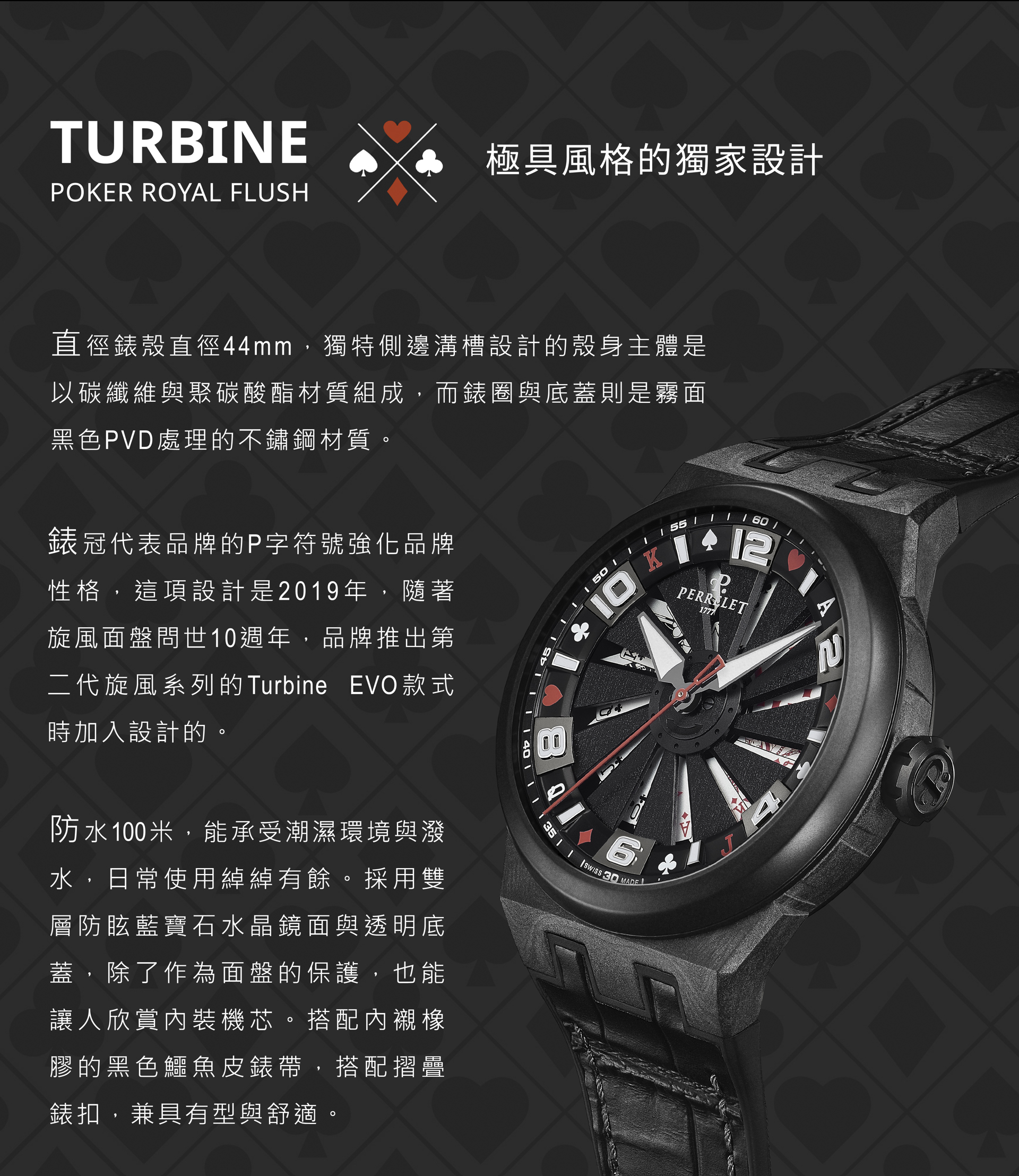 PERRELET TURBINE LIMITED POKER ROYAL FLUSH｜A4065/S3