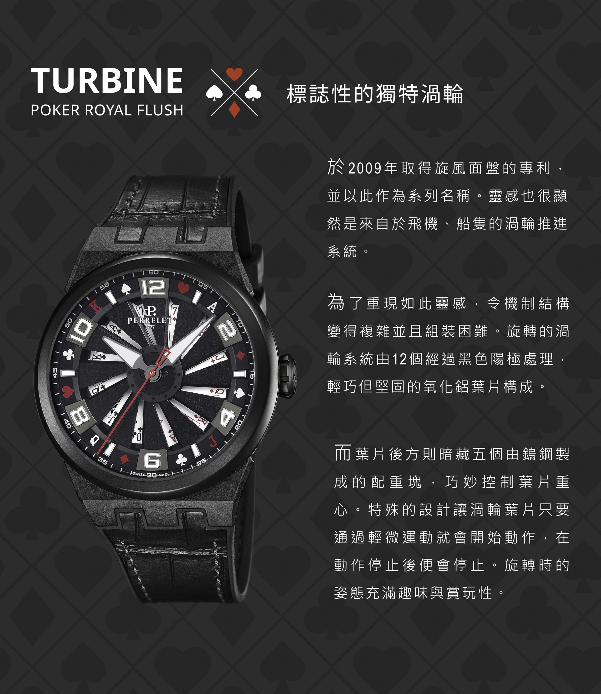 PERRELET TURBINE LIMITED POKER ROYAL FLUSH｜A4065/S3