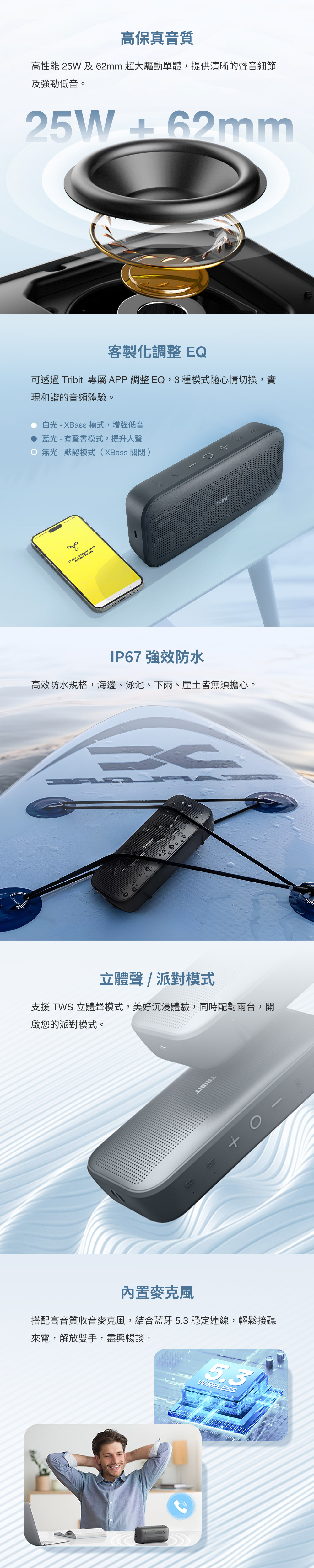 Tribit StormBox Flow 藍牙喇叭簡介