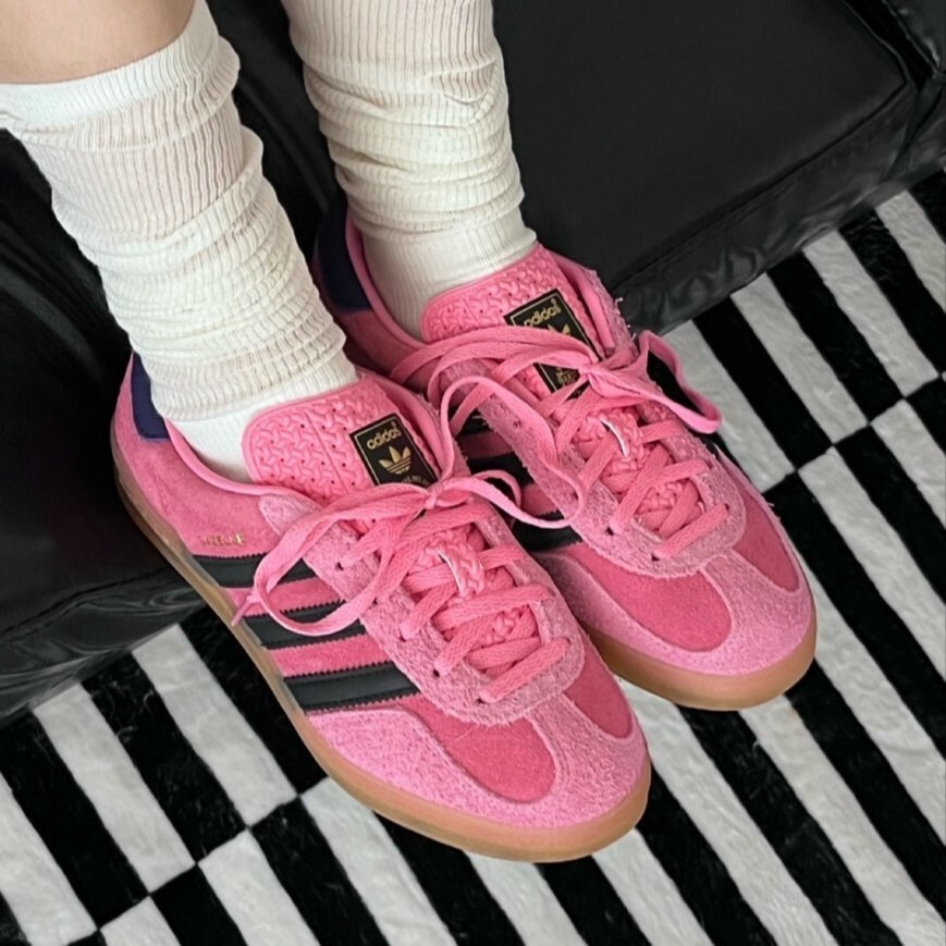 ADIDAS ORIGINALS GAZELLE INDOOR 粉黑 芭比粉 紫藍 麂皮 IE7002
