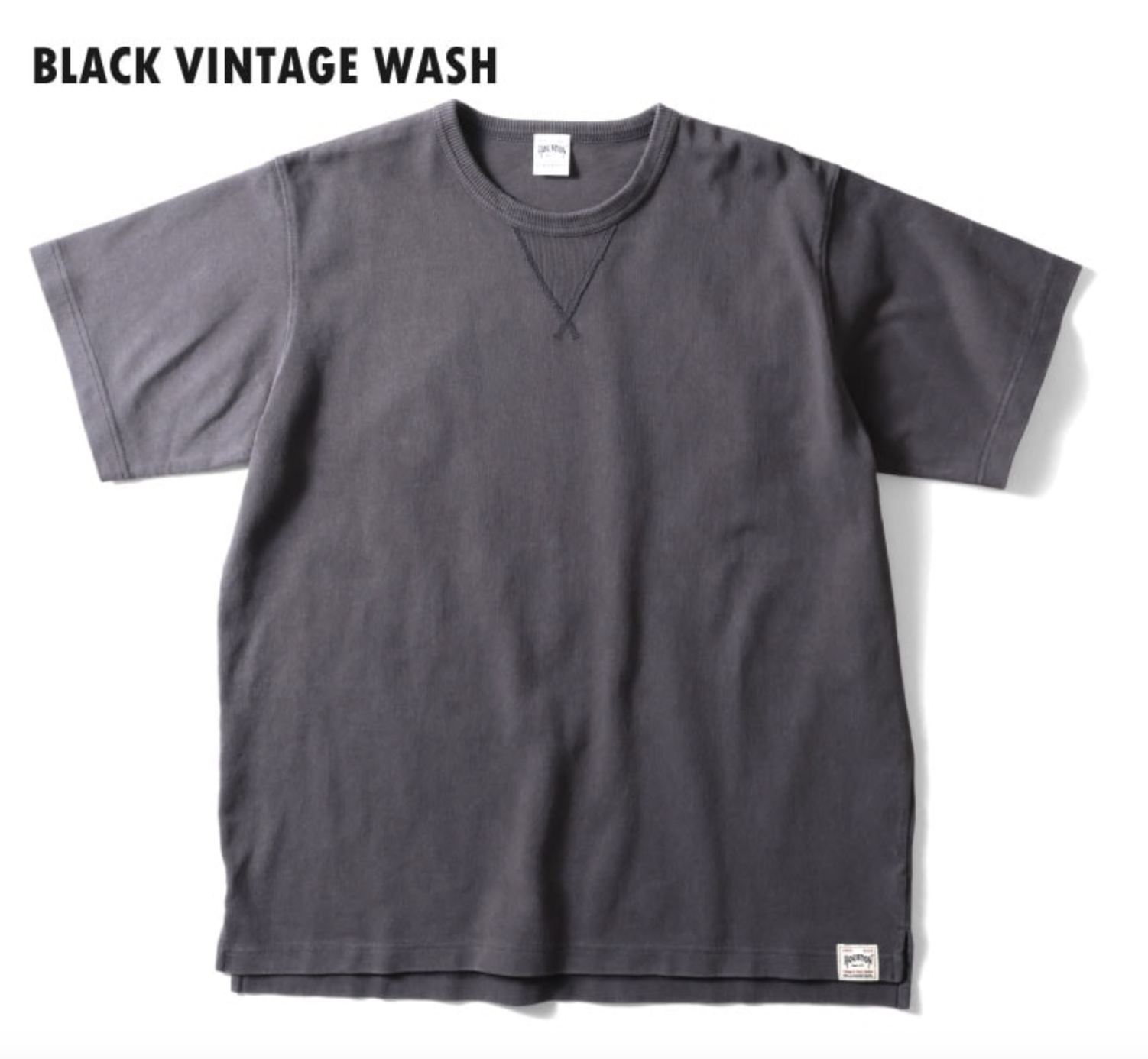 HOUSTON 12oz TEE / Black Vintage Wash