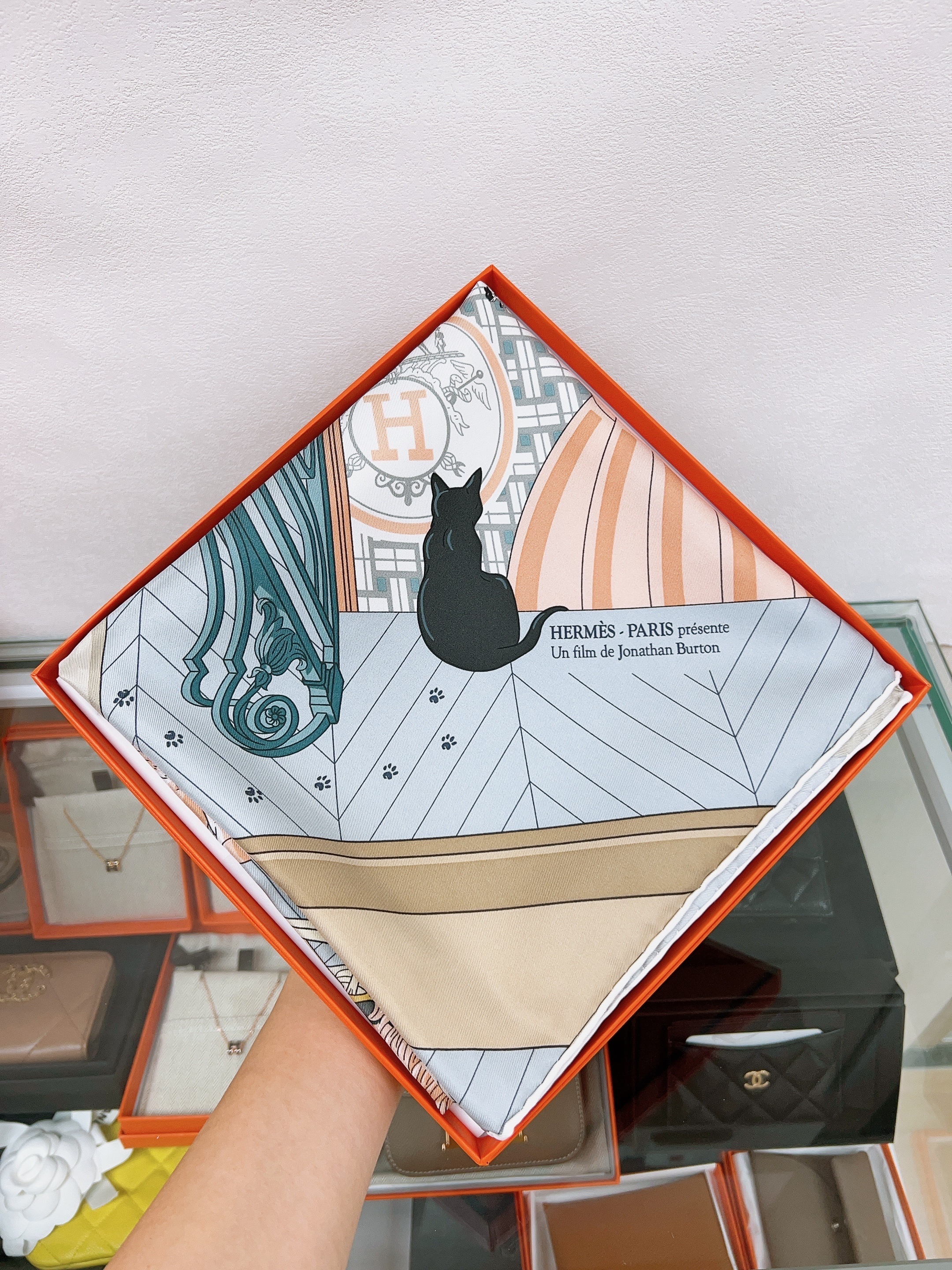 *Unused* Hermes scarf 90cm (mystere au 24)