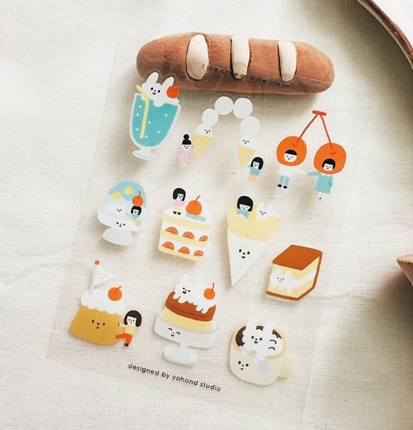 透明割型小貼紙 / 喫茶｜右手超人 臺灣