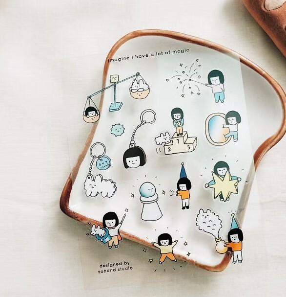 透明割型小貼紙 / 魔法｜右手超人 臺灣